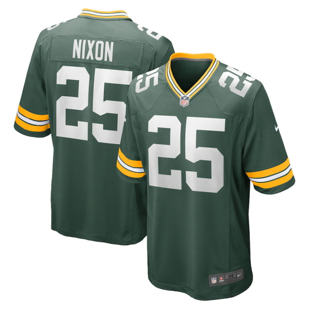 mens nike keisean nixon green green bay packers game player jersey